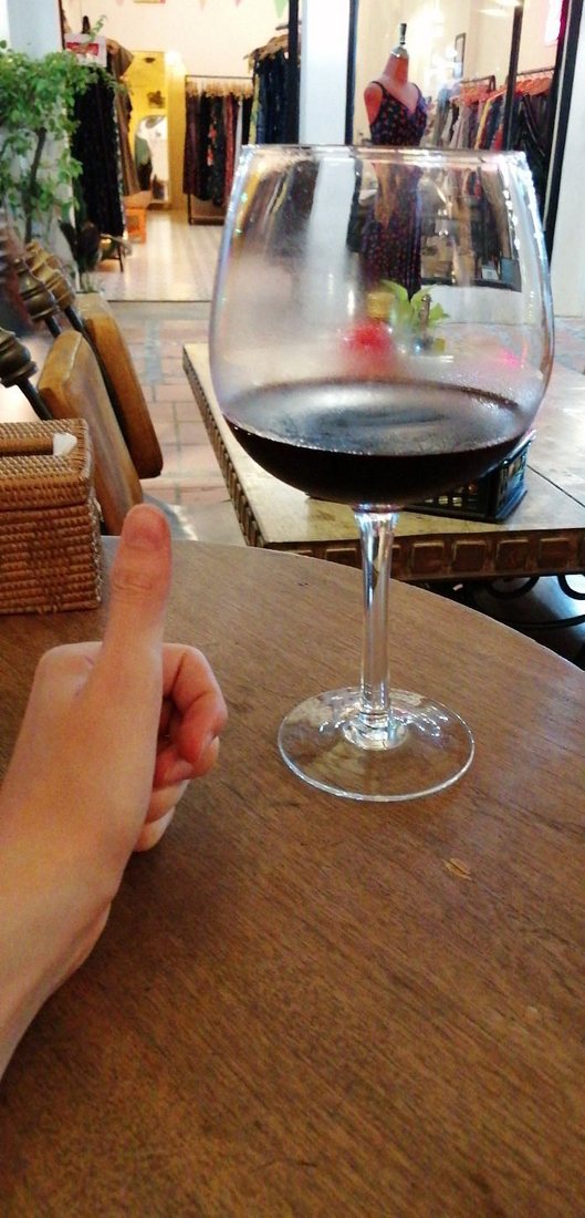 A glass of red