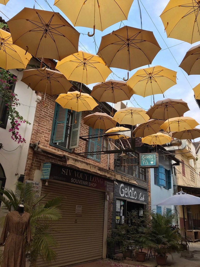 Yellow umbrellas